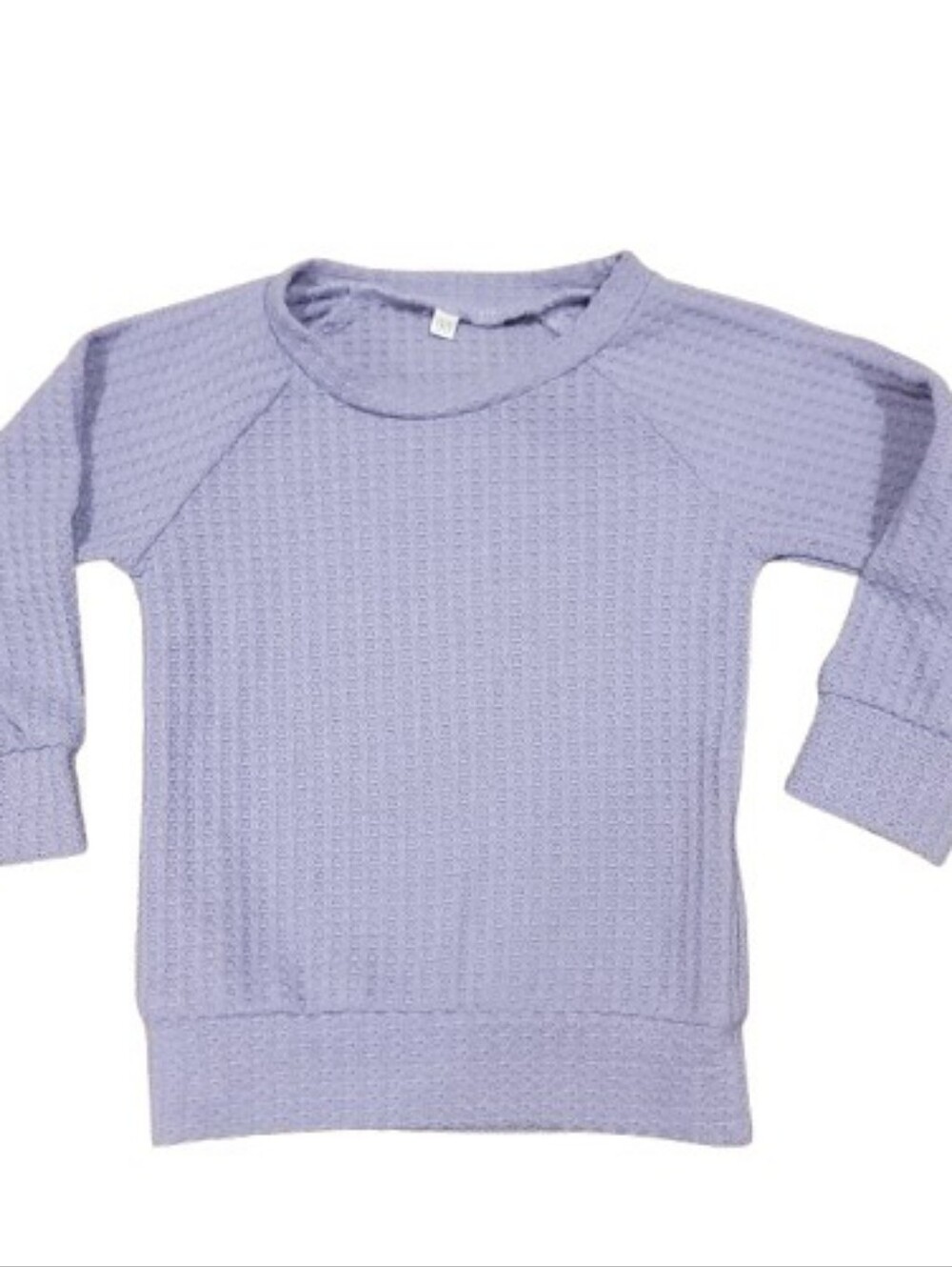Pullover Waffle T Shirt Toddler Infant Girls 12M Purple Long Sleeve Crew Neck